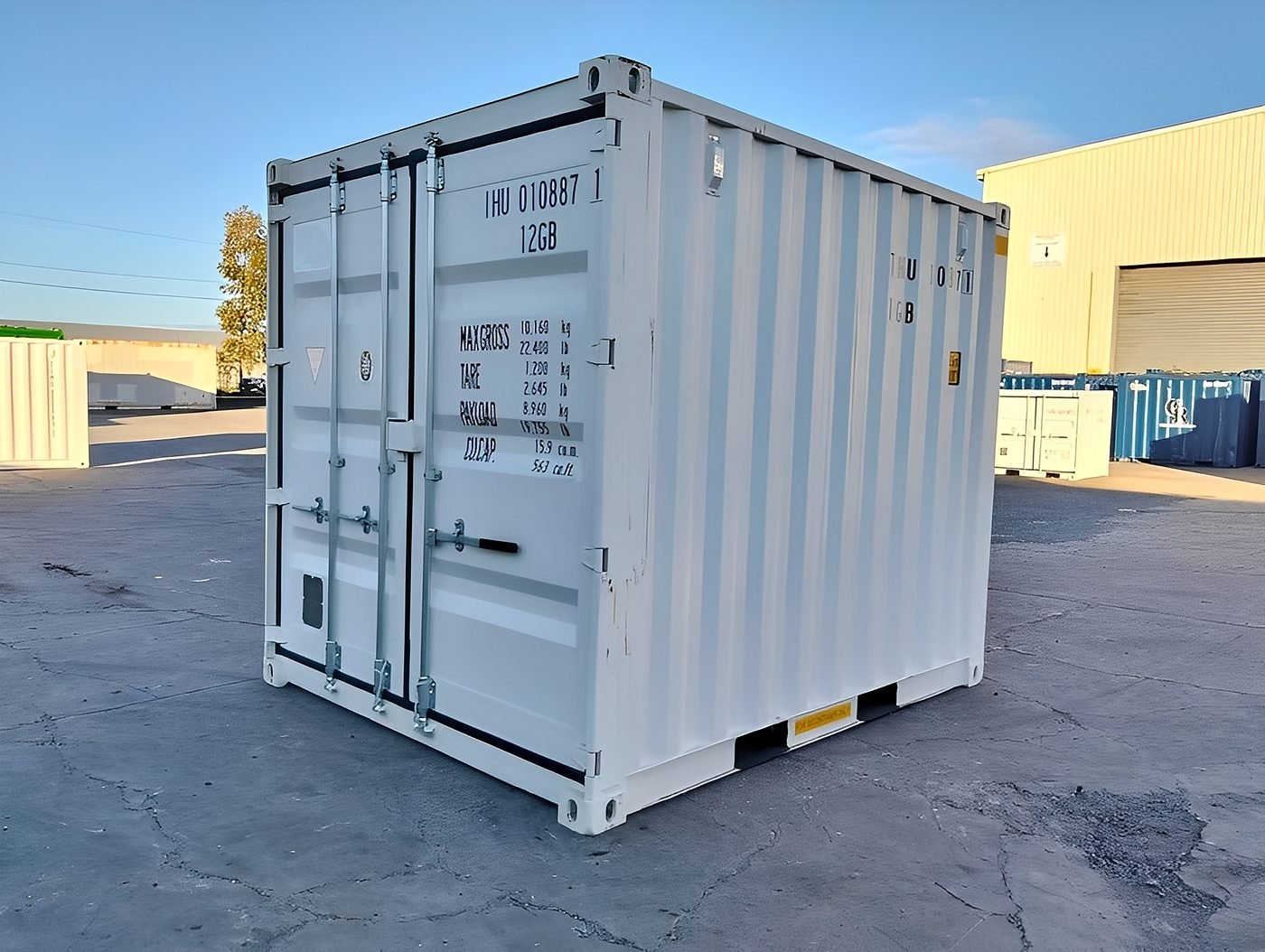 10Ft x 8Ft Shipping Container (One Trip) – White