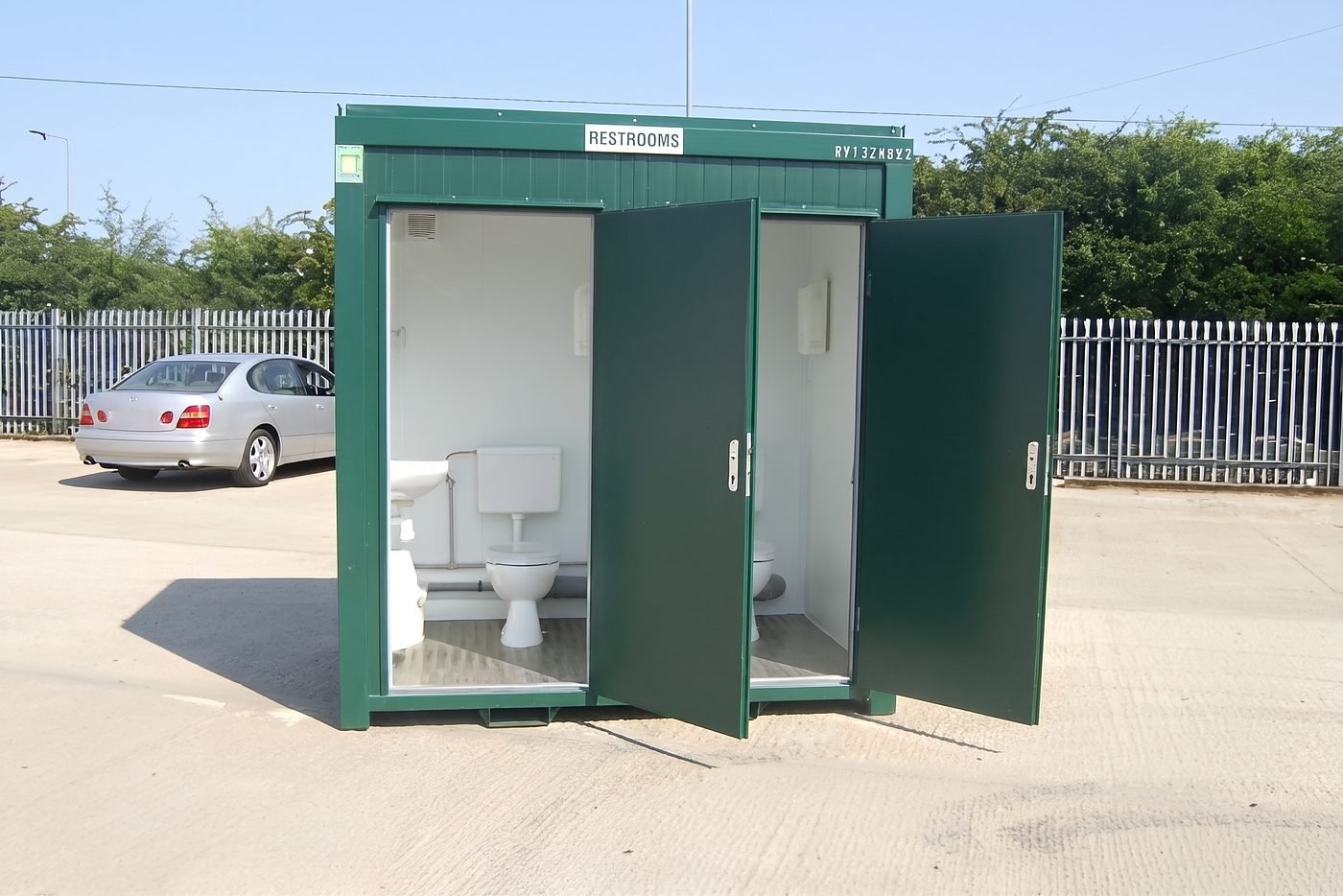 1+1 Double Mains Toilet 8Ft x 5Ft (Green)