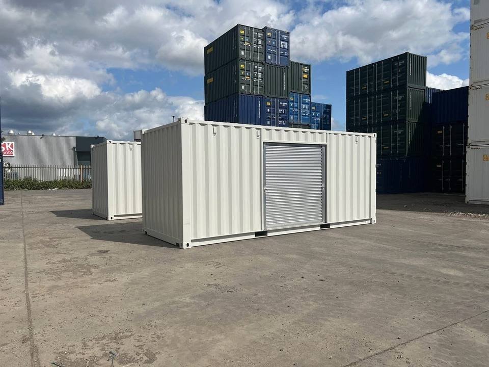20ft Roller Shutter Container – Refurbished, RAL 7035 Grey