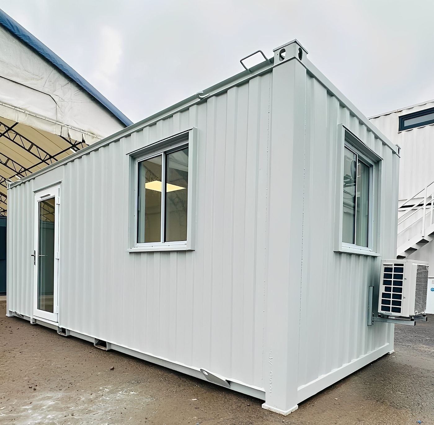 21ft x 8ft Custom Office Cabin with A/C & Glazed Door
