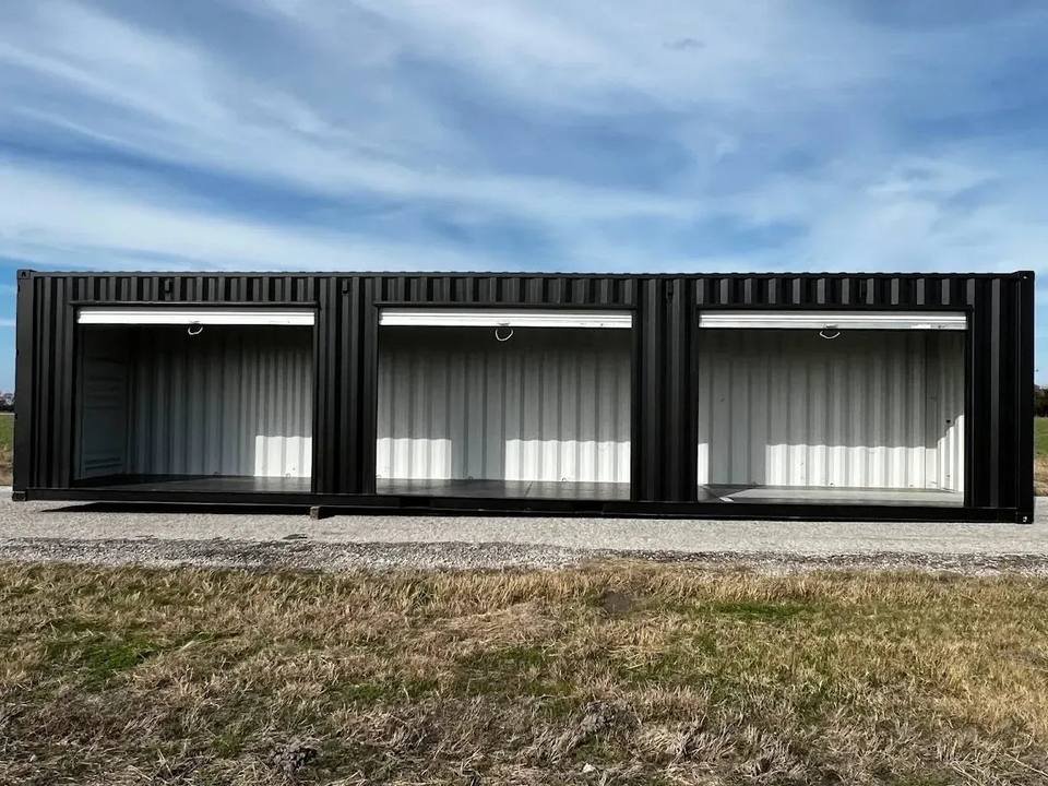 40ft Shipping Container – New, Three Roll-Up Side Doors