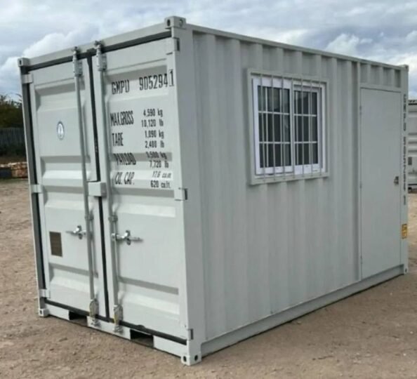 9ft Container Office – New, With Window and Side Door