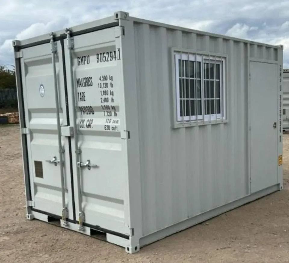 9ft Container Office – New, With Window and Side Door