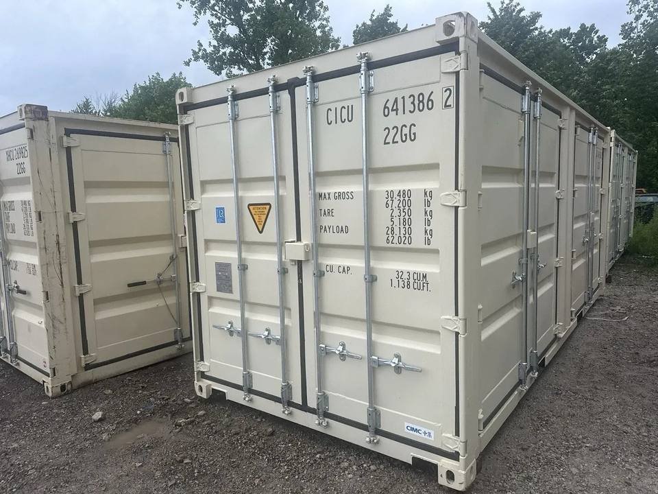 20ft Open Side Container – One-Trip, Full-Length Doors