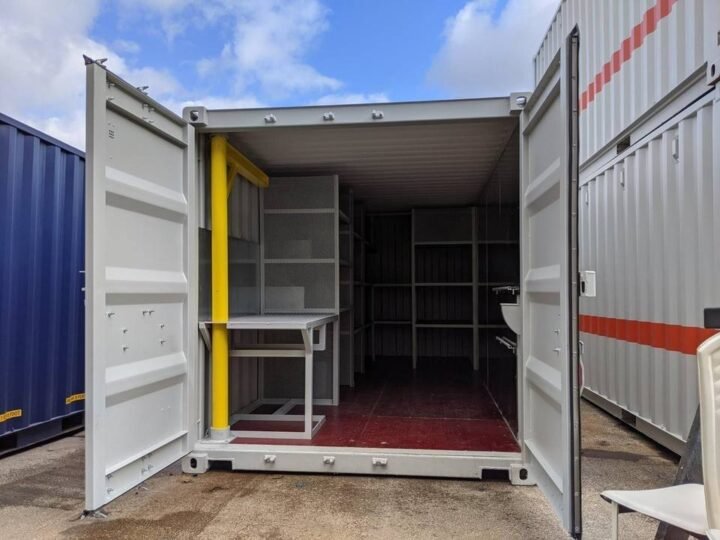 20ft Workshop Container – New, Insulated with Shelving