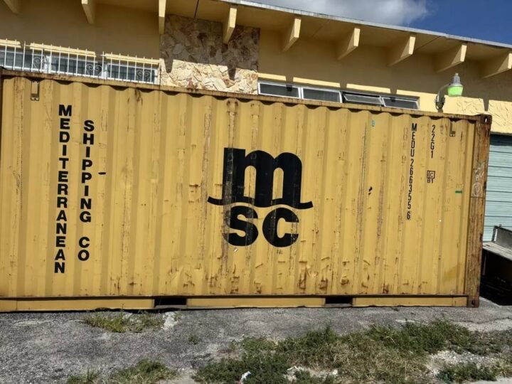 20ft Conex Storage Container – Used, Yellow Gold Finish